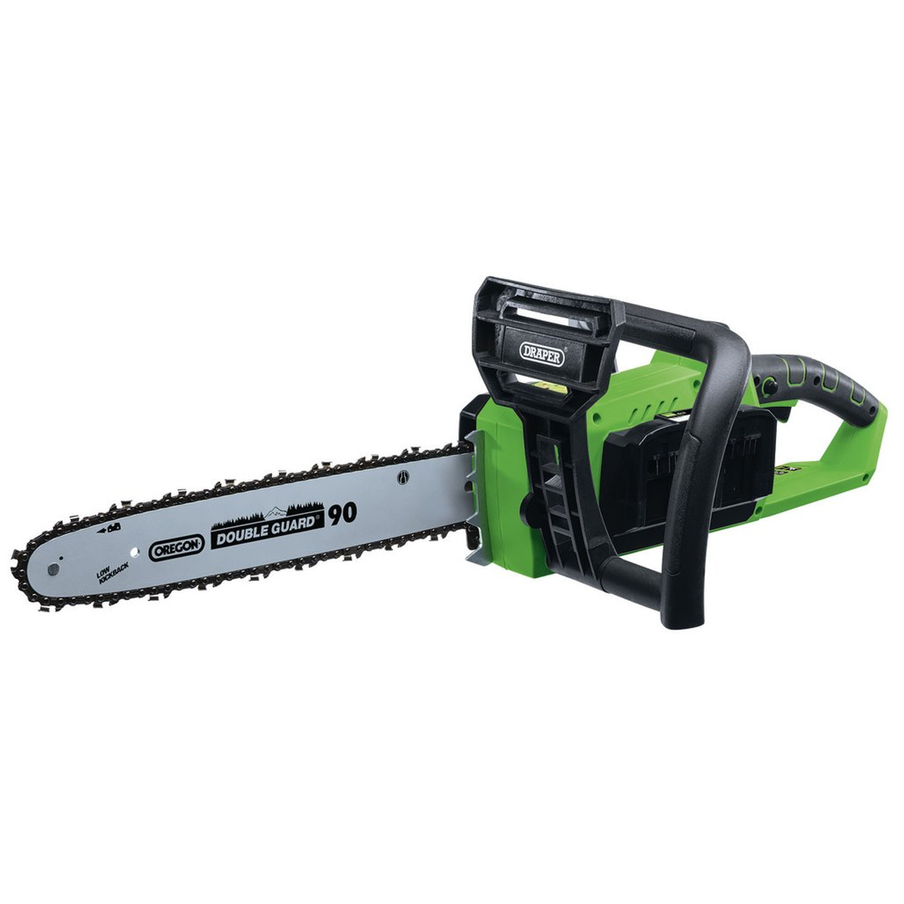 Draper 92423 Cordless Chainsaw kit including 2 x batteries and fast charger