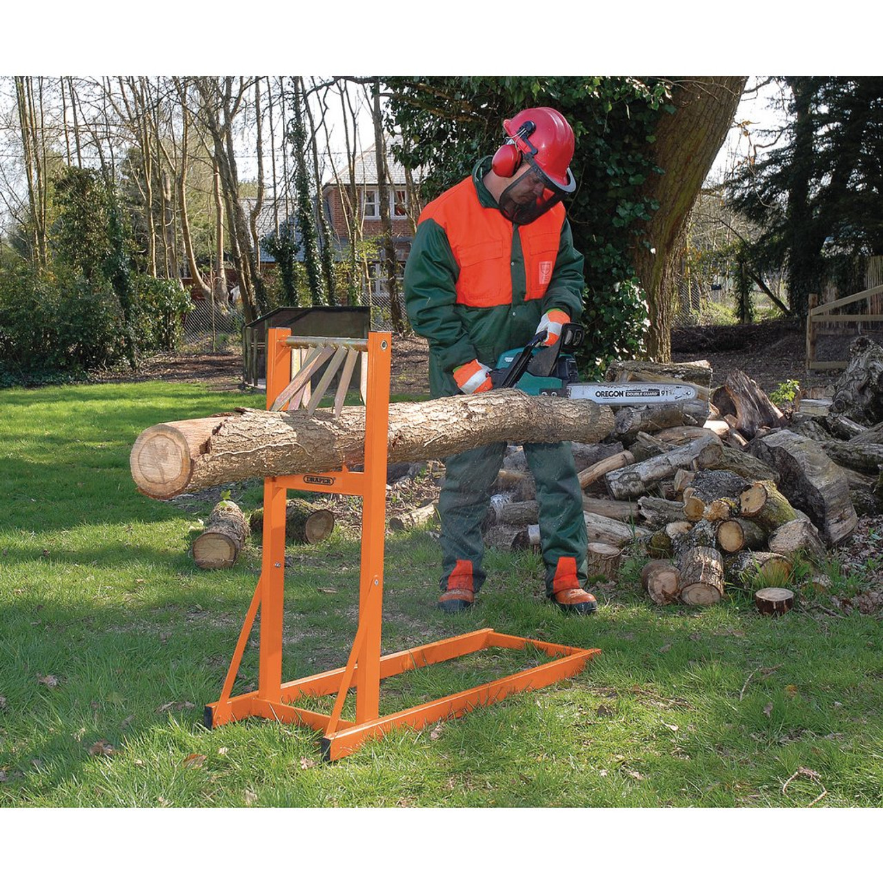 forest log cutting stand