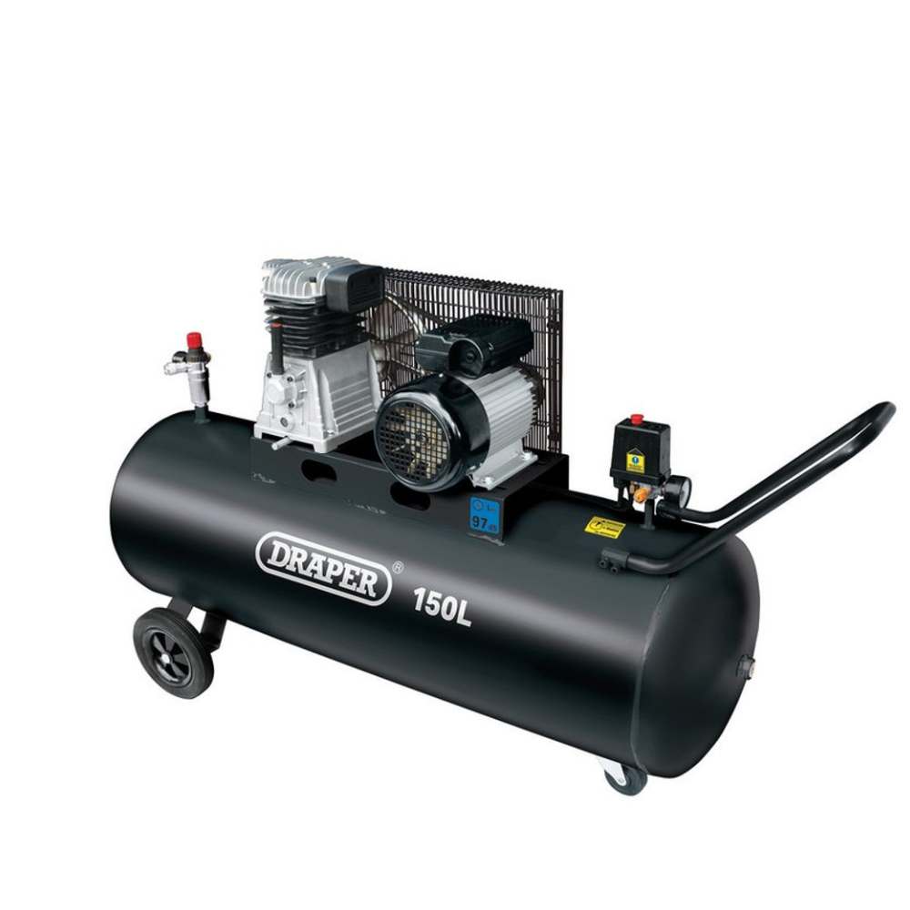 Draper Wheeled Belt-Driven Air Compressor, 150L, 2.2kW (DA150/369M)