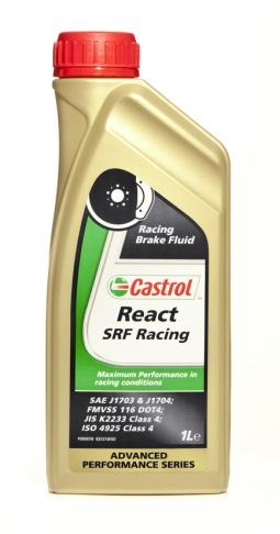 Castrol React SRF Racing Brake Fluid 1 Litre 12512, Ideal for use under arduous braking conditions such as racing or rallying.