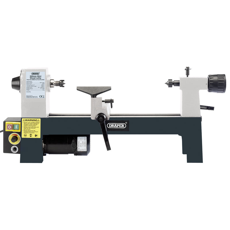 Draper Variable Speed Mini Wood Lathe, 250W (WTL330A)