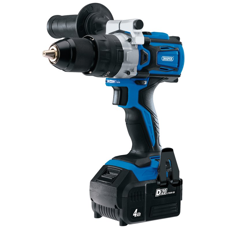 Draper D20 20V Brushless Combi Drill with 1 x 4.0Ah Battery and Fast Charger (D20CD60SET)