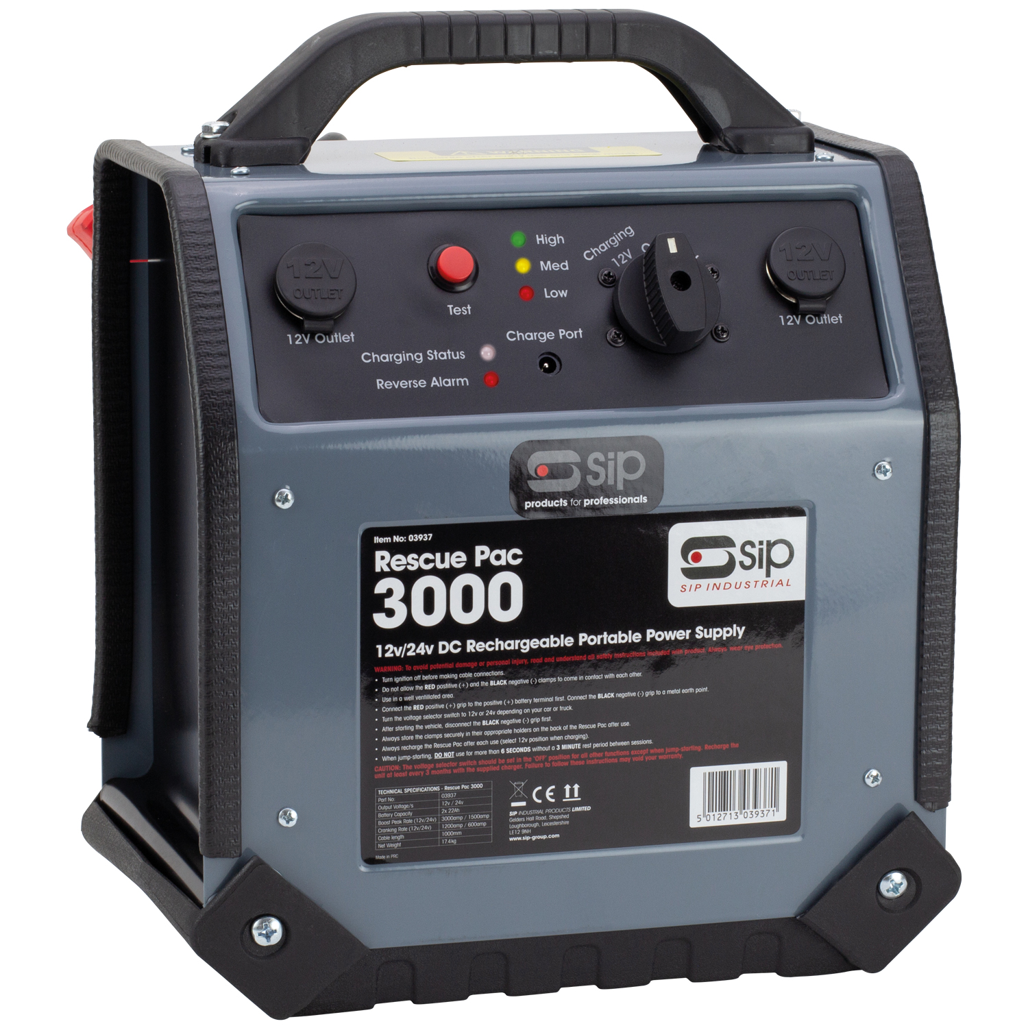 SIP Professional Booster 12/24v Rescue Pack 3000 03937 | 2x 12v DC output sockets