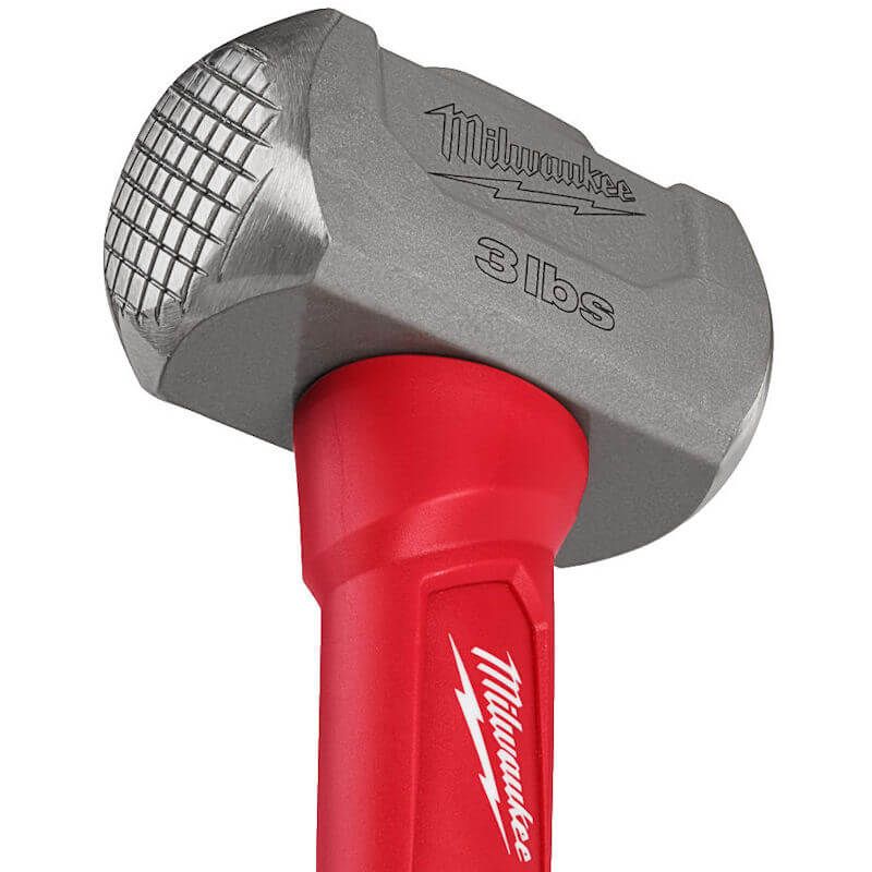 Milwaukee 3lbs Club Hammer 4932478255 , Milled face provides additional grip and minimizes movement of face when striking chisels or large nails.