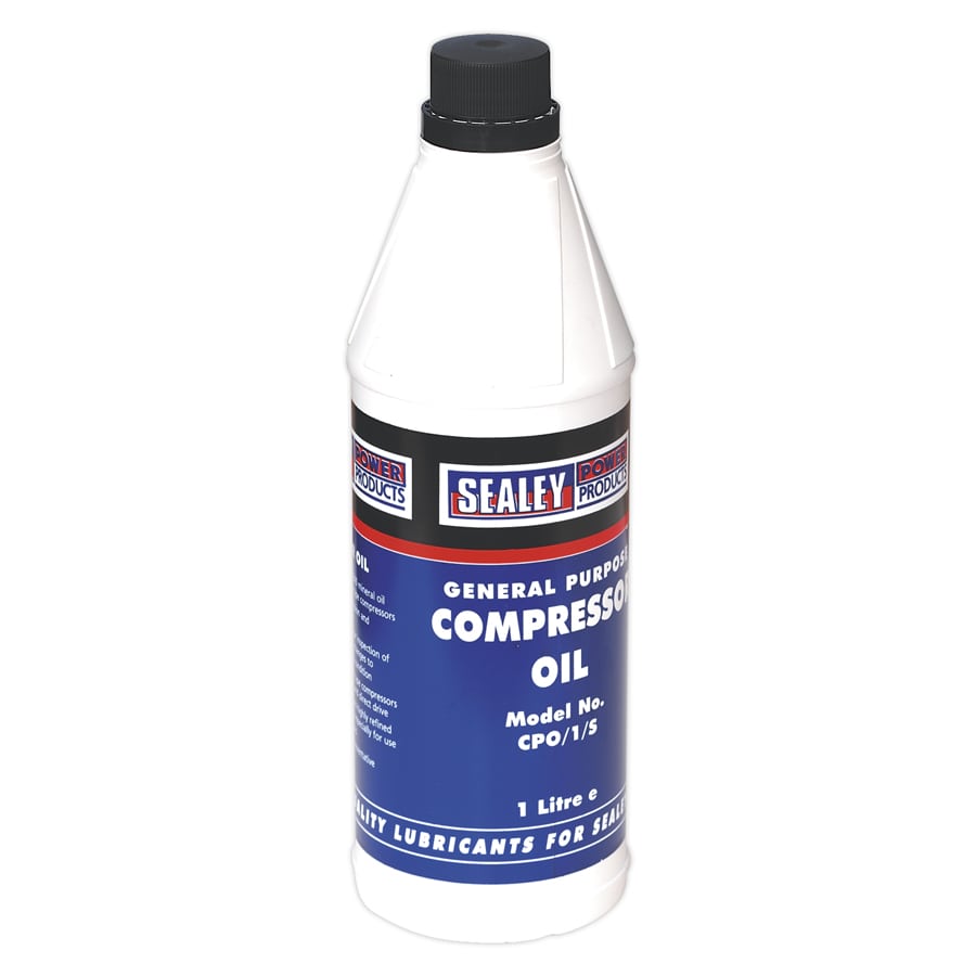 Sealey Compressor Oil 1ltr CPO1S | A blend of mineral oils suitable for Sealey and other leading brands of compressor. | toolforce.ie