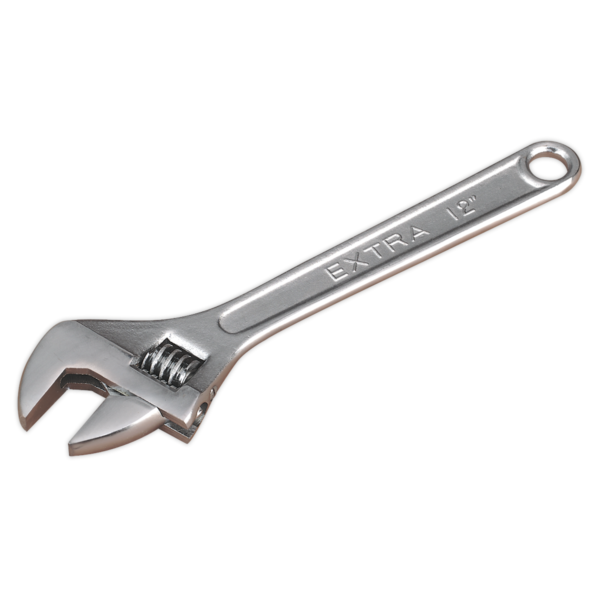 Sealey 300mm Adjustable Wrench S0453 | Hardened and heat treated steel with a chrome plated finish. | toolforce.ie