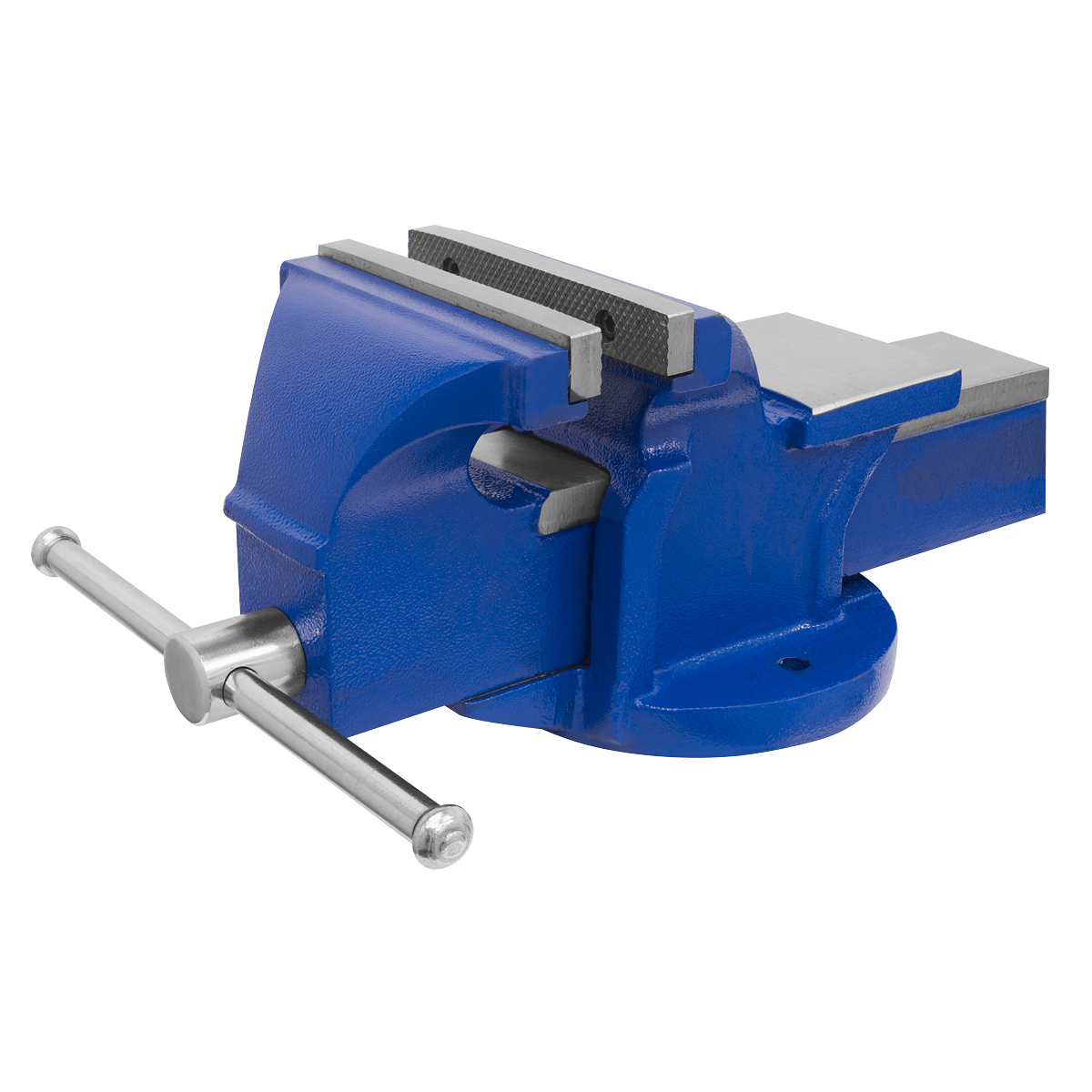 Sealey Vice 150mm Fixed Base CV150E | Bench mounting vices with cast iron body and replaceable, serrated, steel jaws. | toolforce.ie