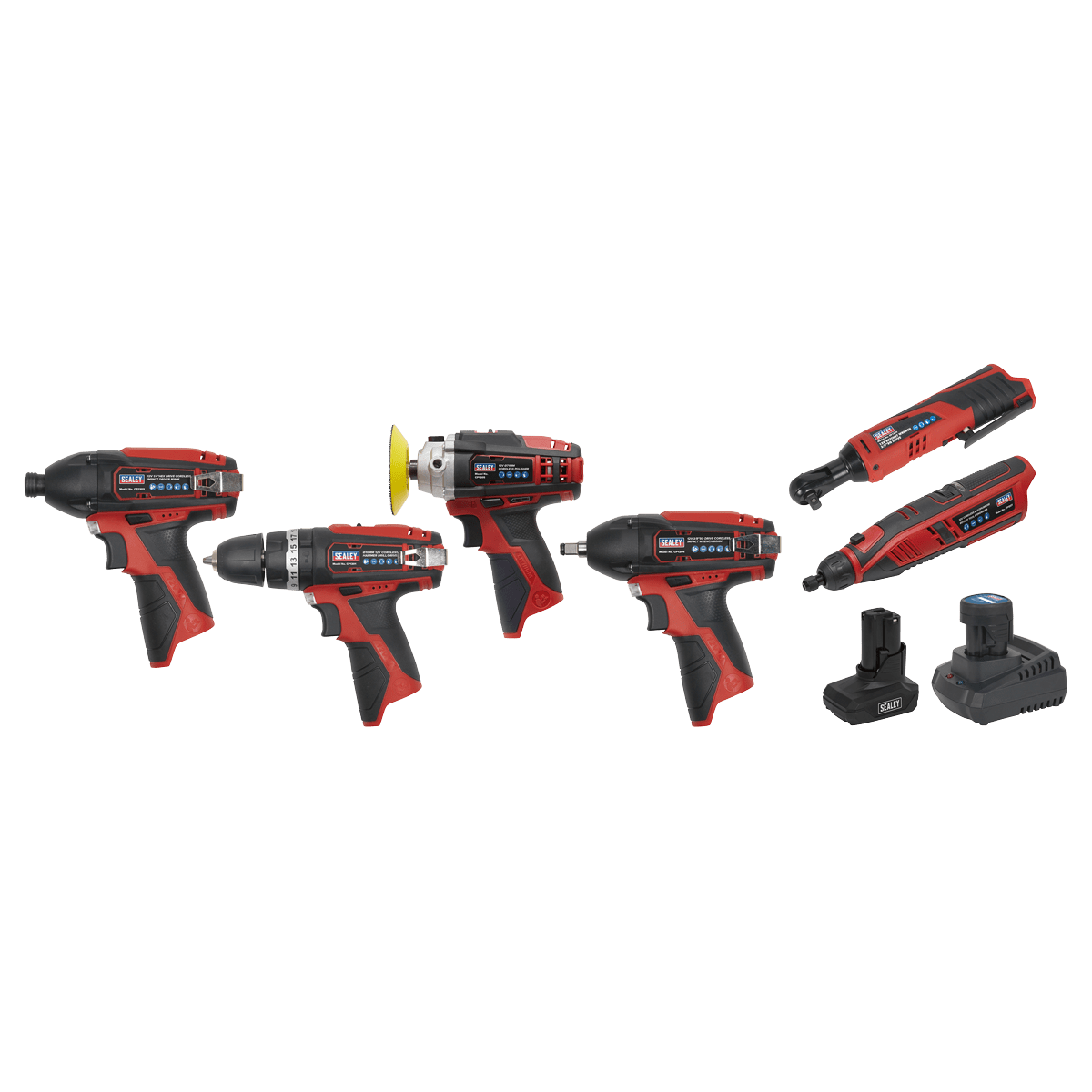 Sealey SV12 Series 6 x 12V Cordless Power Tool Combo Kit CP1200COMBO2