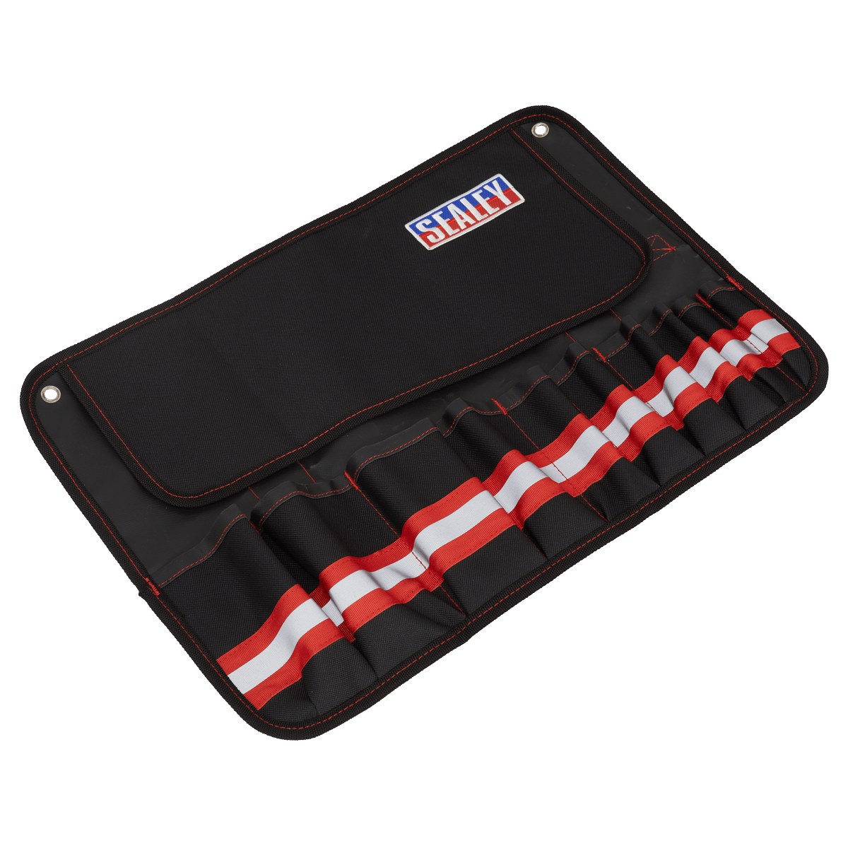 Sealey 10-Pocket Tool Roll SMC45 | Heavy-duty water-resistant canvas tool roll. | Ideal for organising tools and taking them on the go.