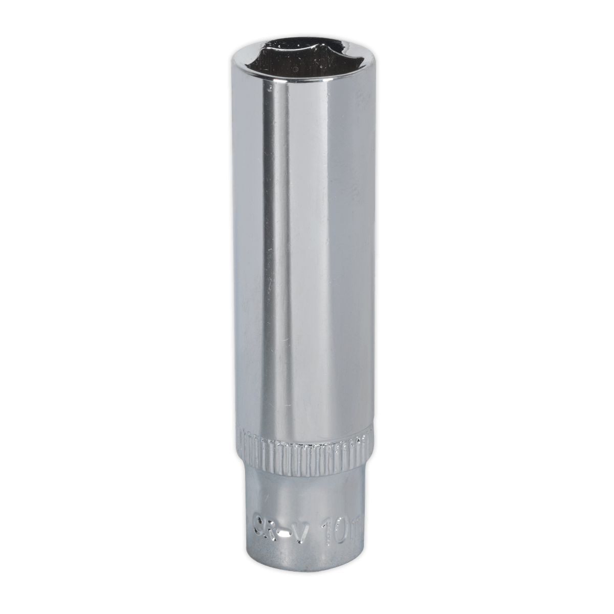 Sealey WallDrive® Socket 10mm Deep 1/4"Sq Drive Fully Polished SP1410D