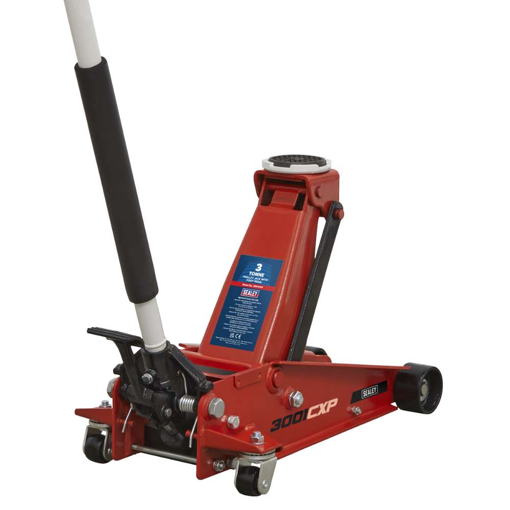 Sealey Trolley Jack 3tonne with Foot Pedal 3001CXP
