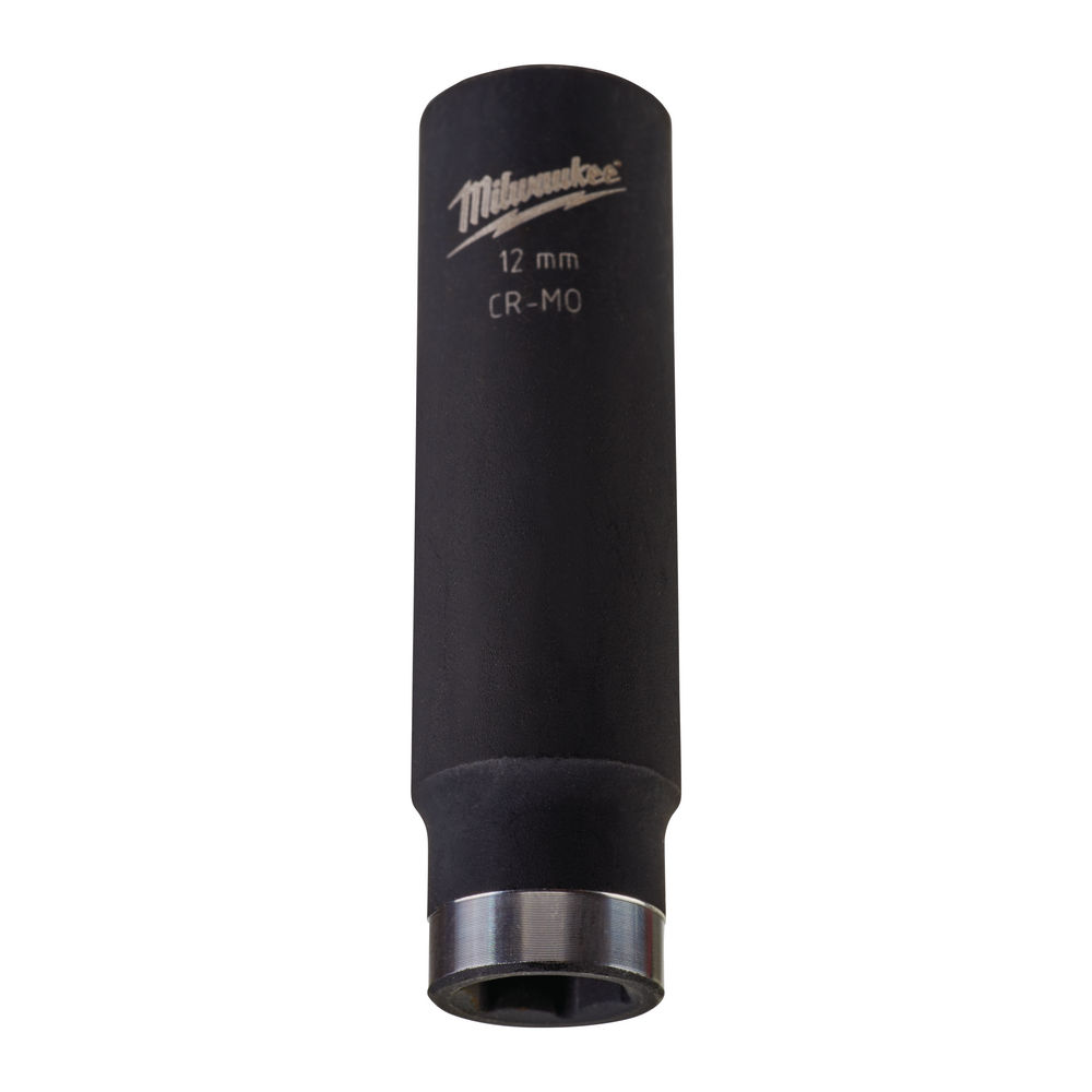 MILWAUKEE 12MM 1/2" DRIVE DEEP IMPACT SOCKET,Laser etched size markings for easy identification and won't wear off.