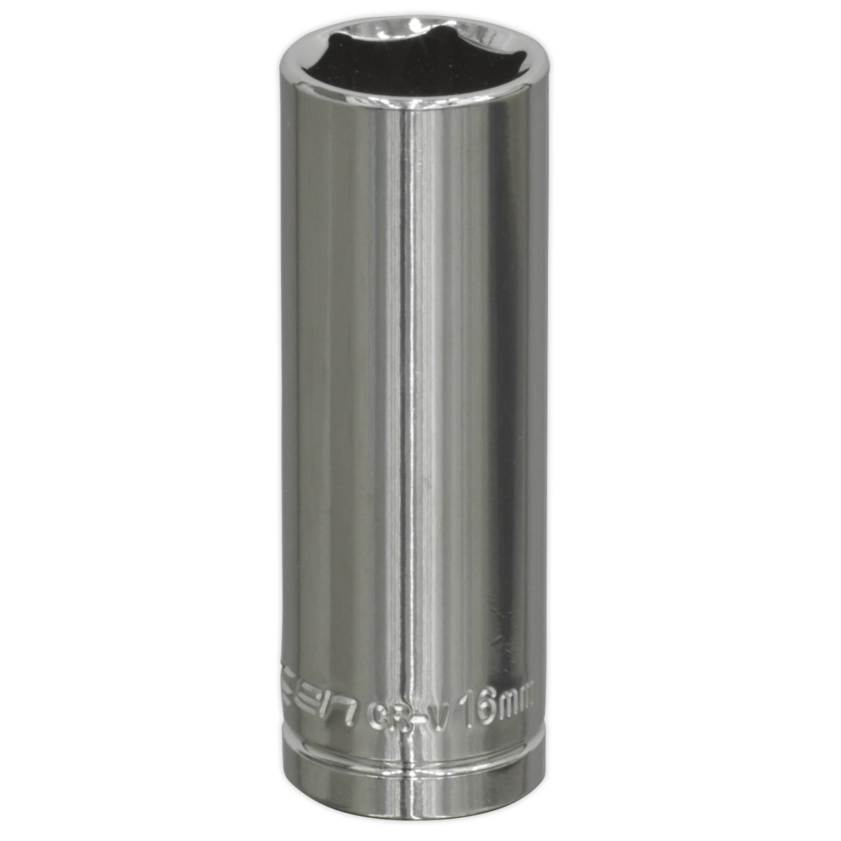 Sealey Siegen WallDrive® Socket 16mm Deep 3/8"Sq Drive S0594 | Hardened and tempered for added strength. | toolforce.ie