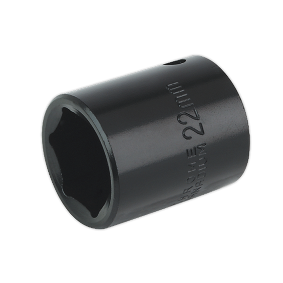 Impact Socket 22mm 1/2"Sq Drive | Chrome Vanadium, drop-forged, WallDrive® impact socket. | toolforce.ie