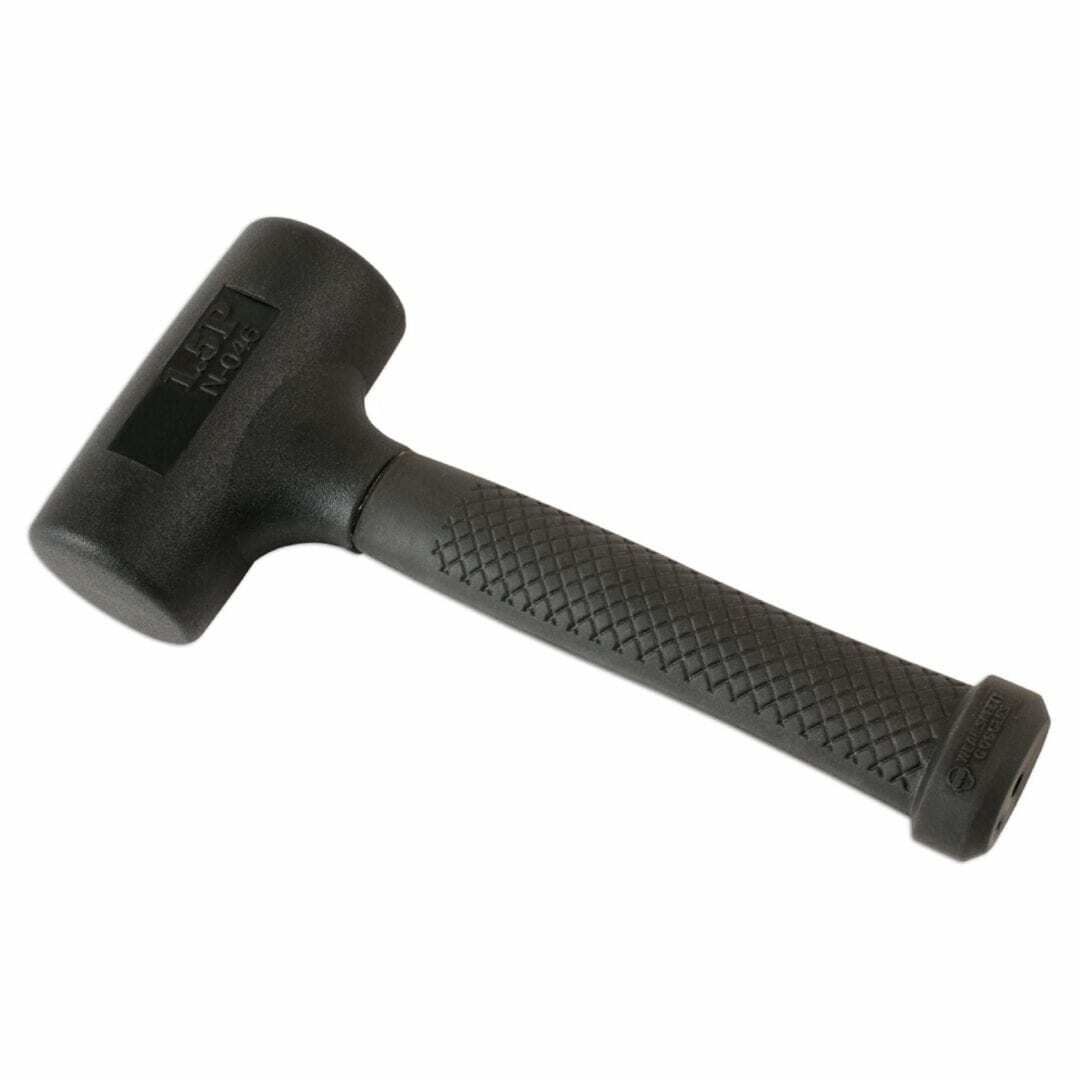 Shockless non-rebound hammer manufactured from Nitrile rubber and is able to withstand temperatures from -20 to 90 degrees