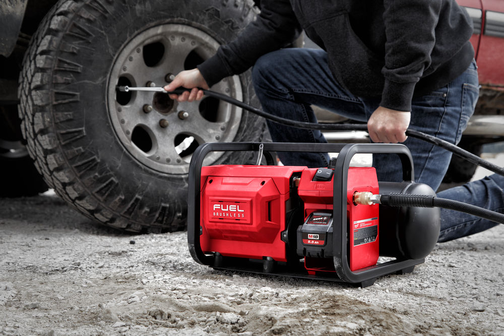 Milwaukee tyre inflator air compressor