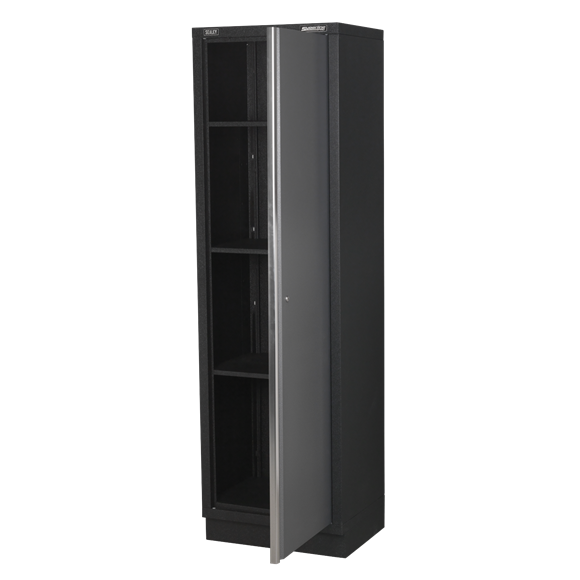 Sealey Modular Tool Storage 600mm Full Height Floor Cabinet APMS55, Concealed snap-close magnets on doors.