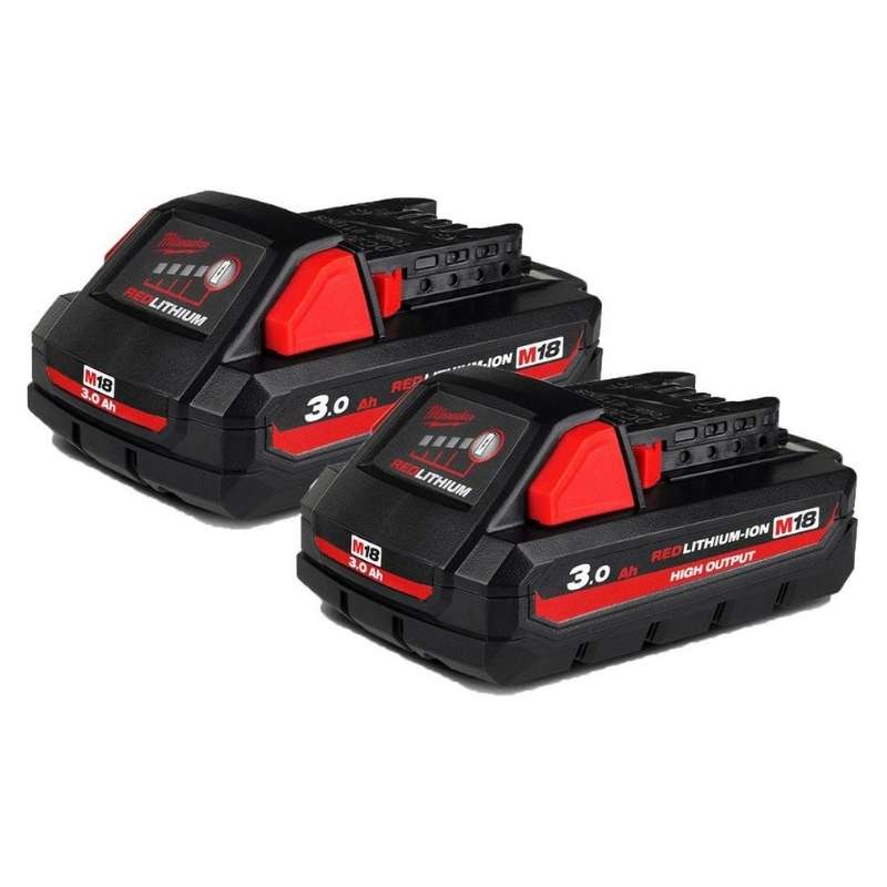 Milwaukee M18™ High Output™ 3.0 Ah Battery M18 HB3 | The new 18v Milwaukee M18 3.0 Ah HIGH OUTPUT™ battery pack offers a longer battery life and a higher power output than previous Milwaukee batteries. | toolforce.ie