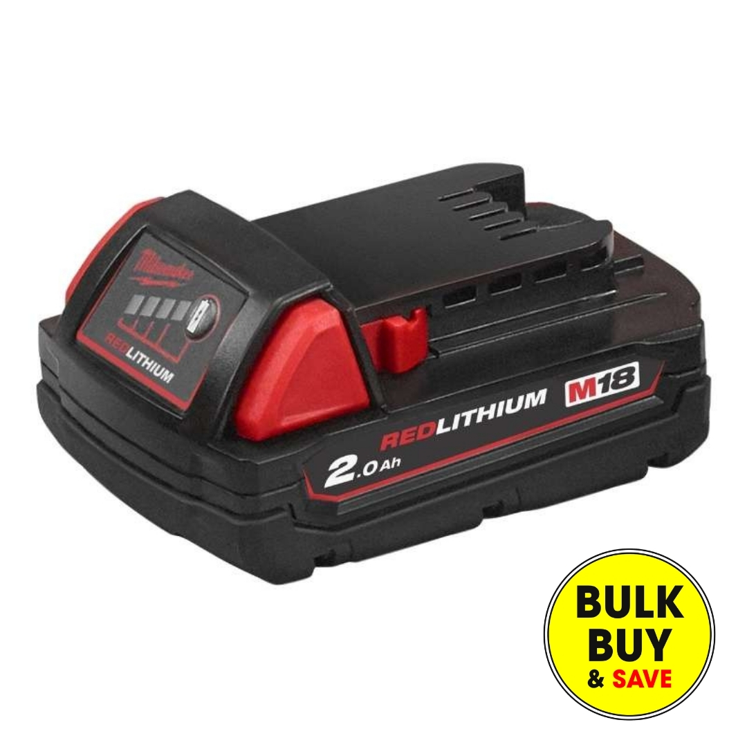 Milwaukee M18™ 2.0 AH BATTERY M18 B2 | Bulk Buy | toolforce.ie