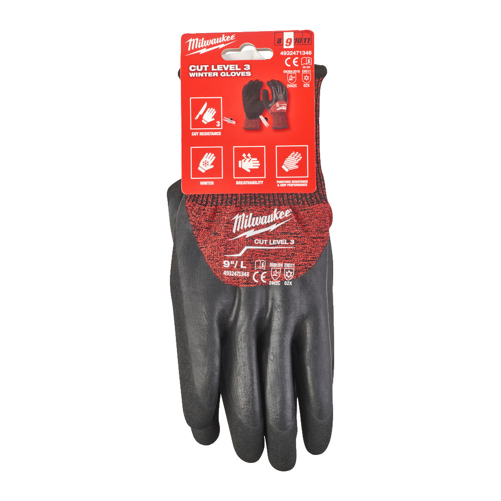 Winter insulation will keep the hand warm while working in cold conditions.