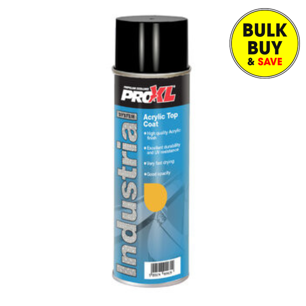 Pro Xl Acrylic Top Coat 500ml Jcb Yellow New INDJCB-NEW.YELL,  Can be applied directly to metal substrates and has anti corrosive properties | Toolforce.ie