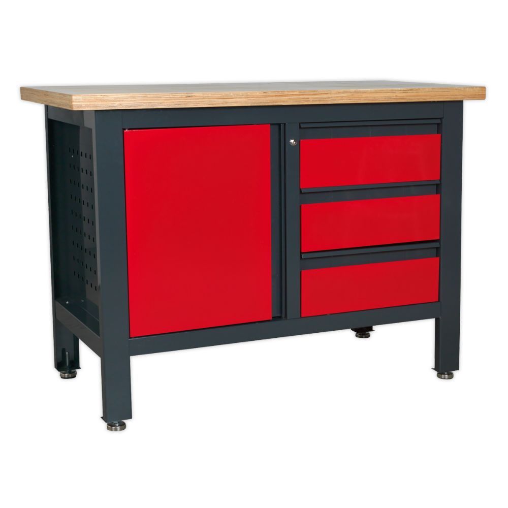 Sealey Workstation with 3 Drawers & Cupboard AP1372B