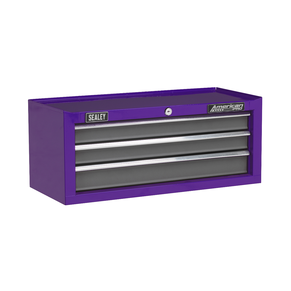 Sealey Topchest, Mid-Box & Rollcab 9 Drawer Stack - Purple AP2200BBCPSTACK