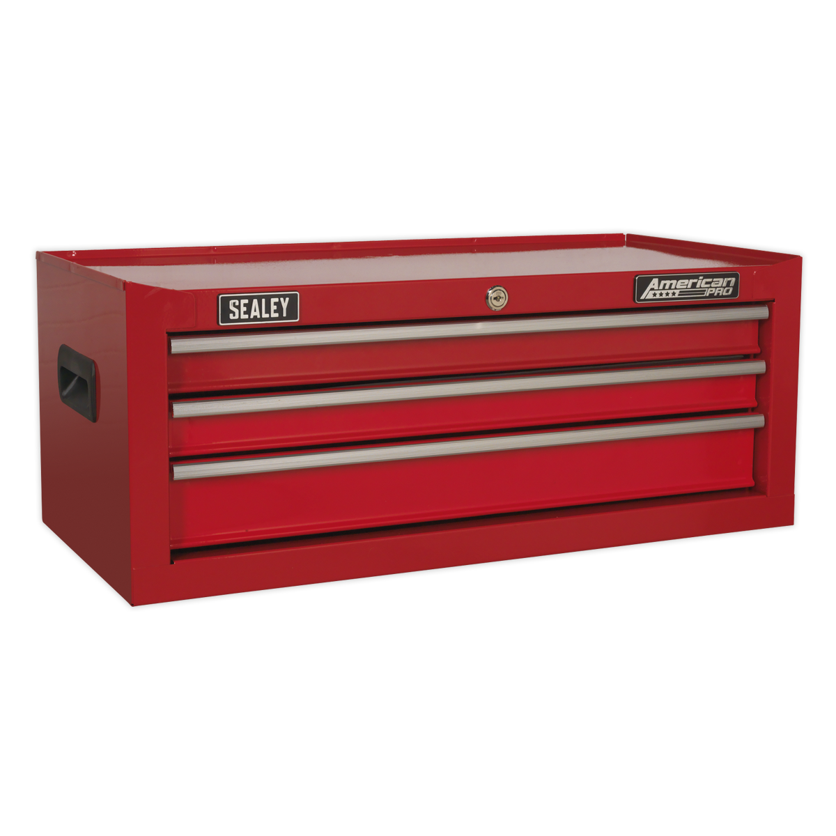 Sealey Mid-Box 3 Drawer with Ball-Bearing Slides - Red AP223