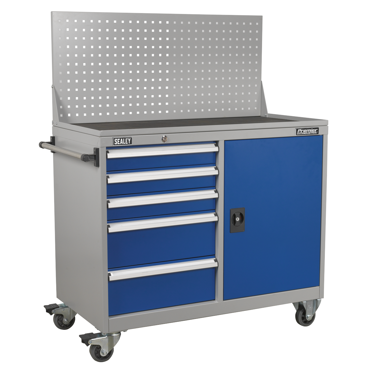 Sealey Industrial Mobile Workstation 5 Drawer & 1 Shelf Locker API1103A