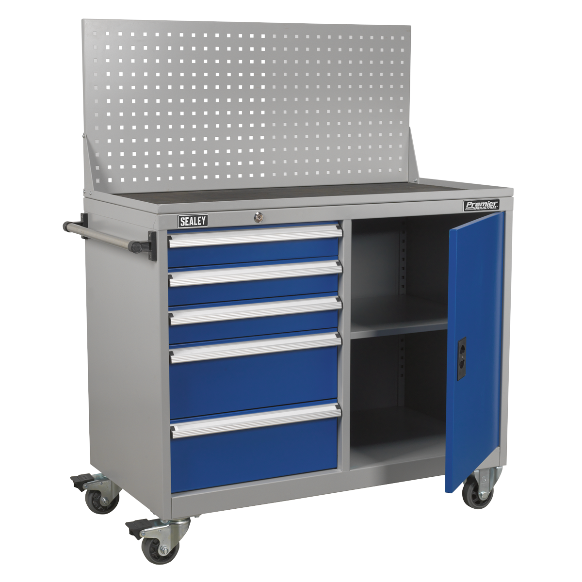 Sealey Industrial Mobile Workstation 5 Drawer & 1 Shelf Locker API1103A