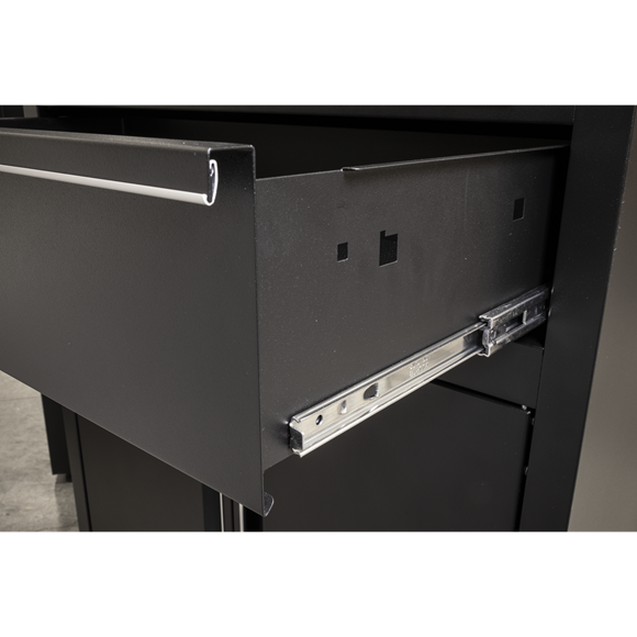 Sealey Modular Base & Wall Cabinet with Drawer APMS2HFPD, High quality lock with two keys.