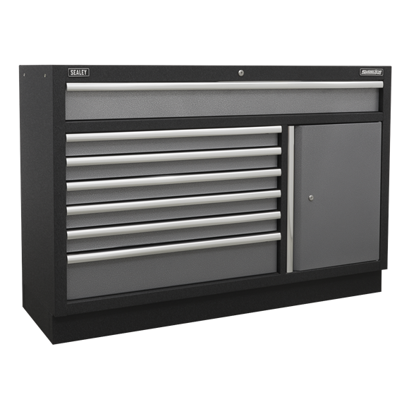 Sealey Modular 7 Drawer Floor Cabinet 1360mm APMS64, Removable drawers for ease of cleaning etc.