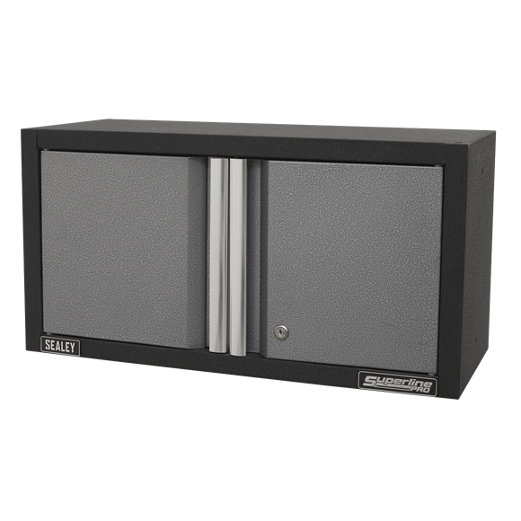 Sealey Modular Wall Cabinet 2 Door 680mm APMS65, Two door cabinet with a high quality lock supplied with two keys.