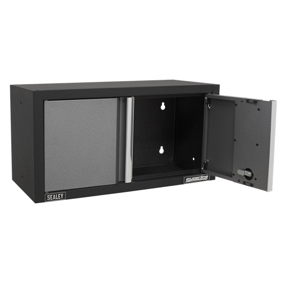 Sealey Modular Wall Cabinet 2 Door 680mm APMS65, Concealed snap-close magnets on doors.