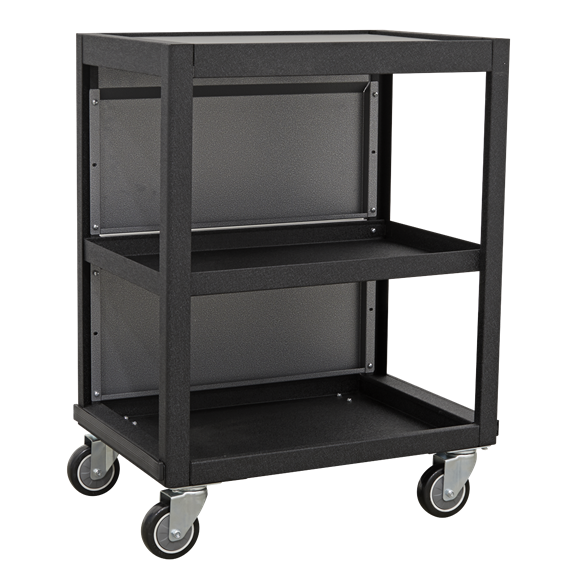 Sealey Modular Mobile Workshop Trolley APMS66, Four swivel castors with one brake.