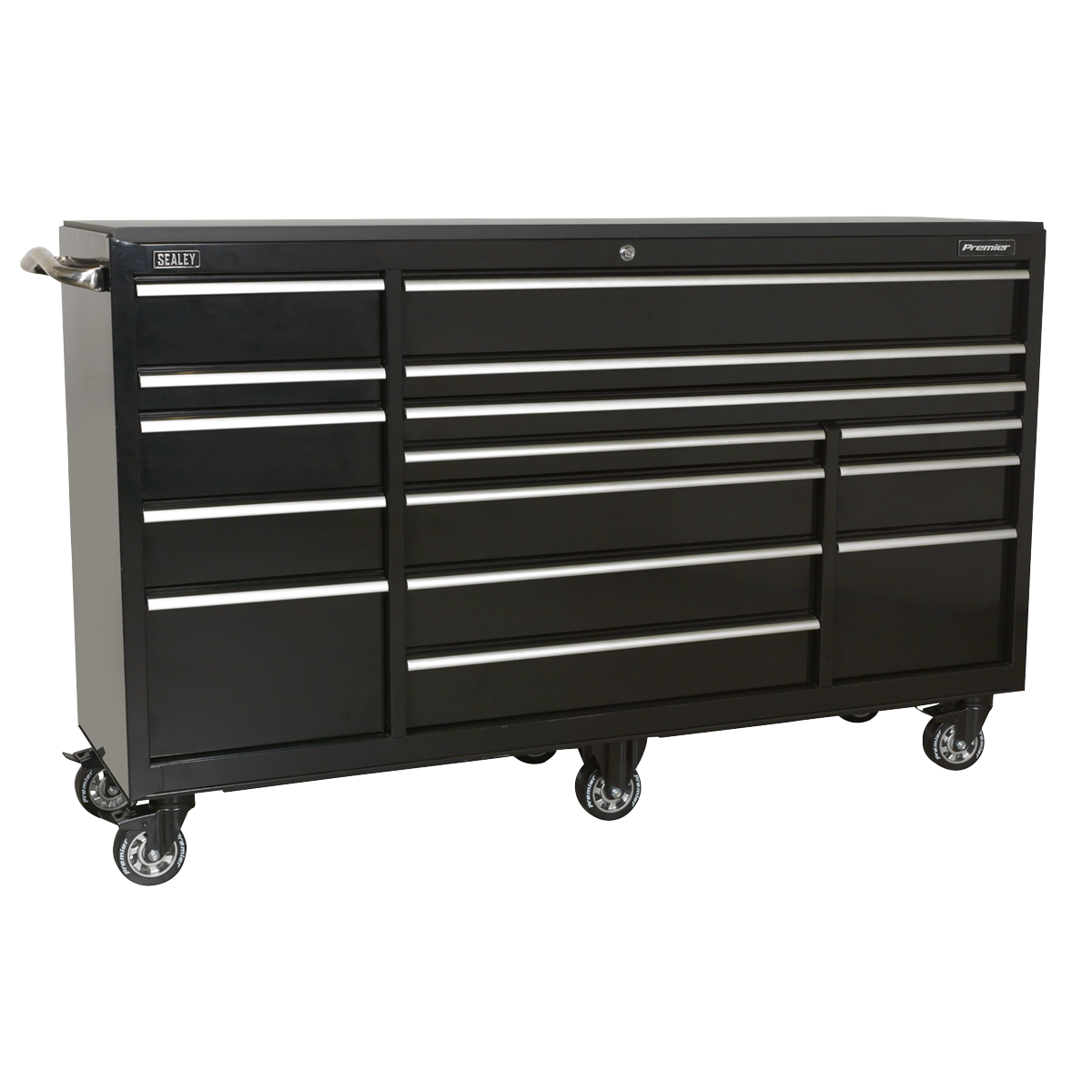 Sealey Rollcab 15 Drawer 1845mm Heavy-Duty Black PTB183015