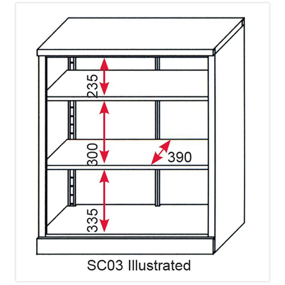 Sealey Floor Cabinet 2 Shelf 2 Door SC0