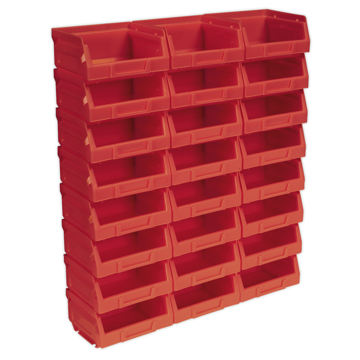 Sealey Plastic Storage Bin 105 x 85 x 55mm - Red Pack of 24 TPS124R