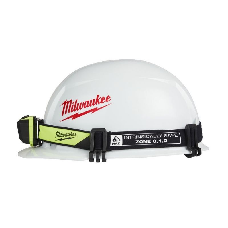 Rubber strap to secure hat lamp to a hard hat