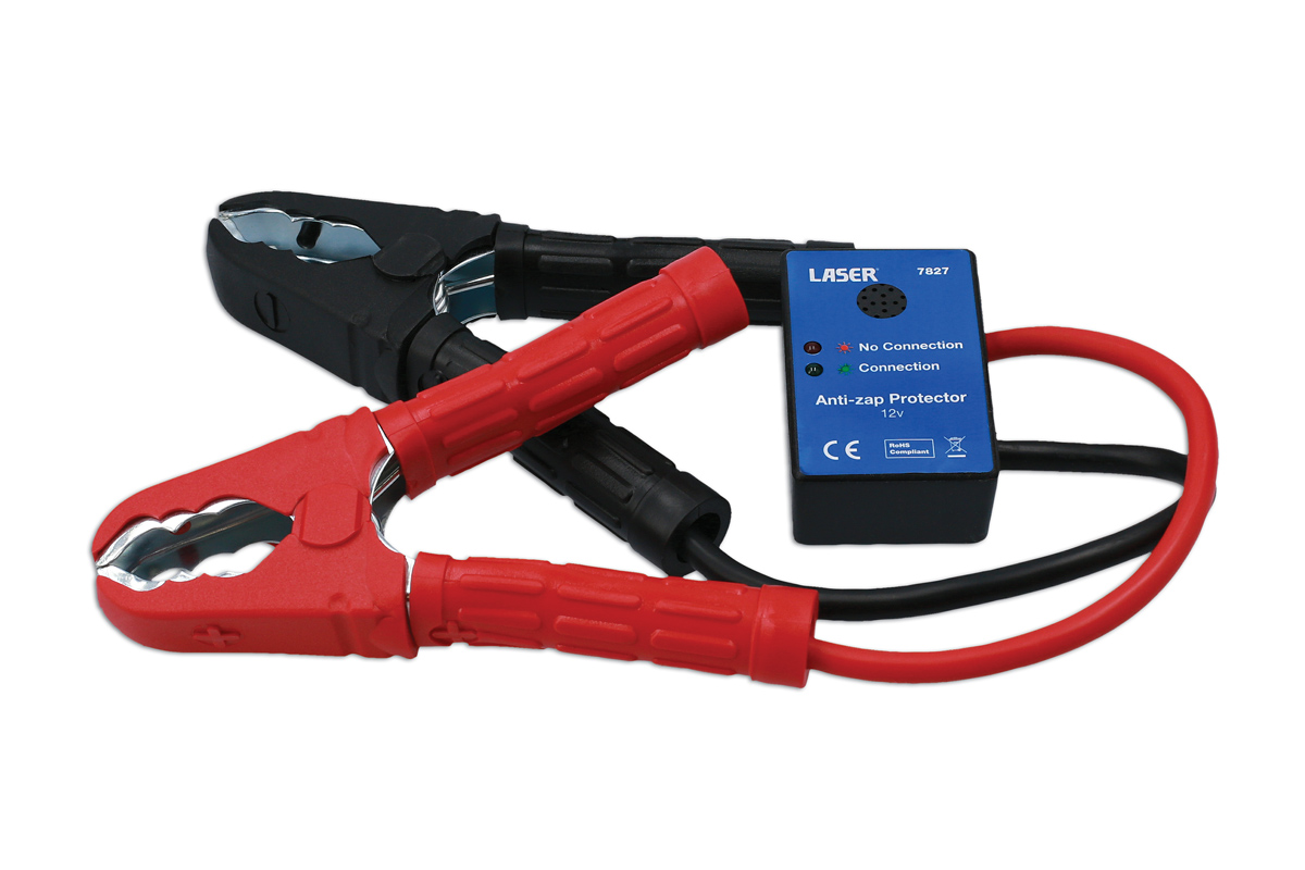 Laser Anti-Zap Protector 12v 7827, Prevents damage to electrical systems from voltage spikes during welding or jump starting.