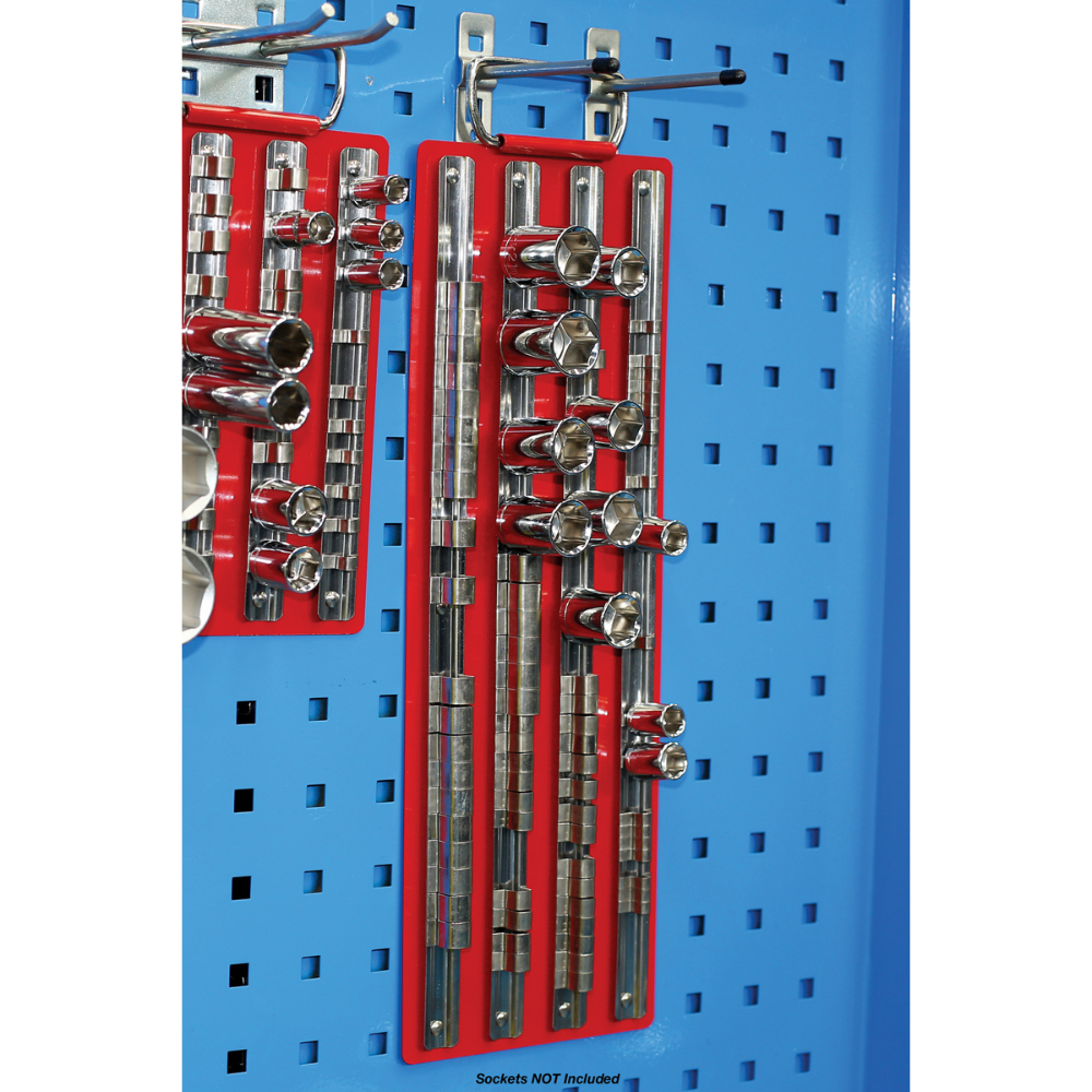 Large socket rail tray holds 80 sockets.