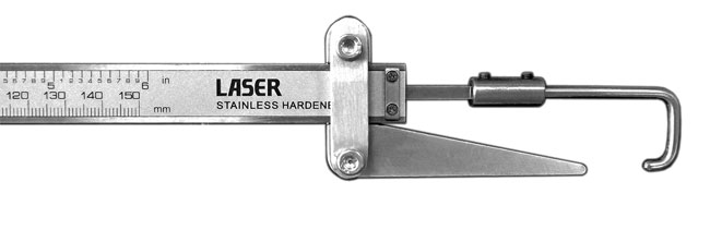 Fits easily to most digital vernier, please see Laser Part No. 4263.
