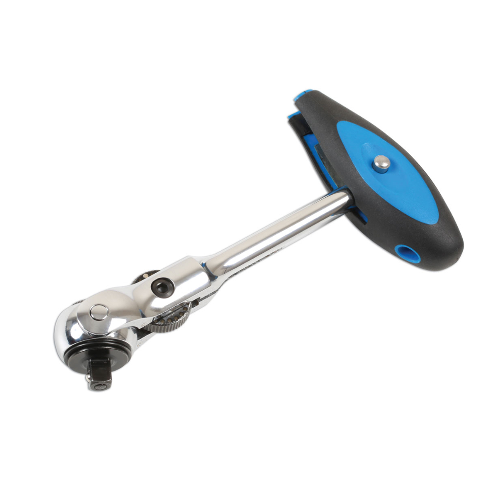 featuring an innovative, lockable swivel head ratchet