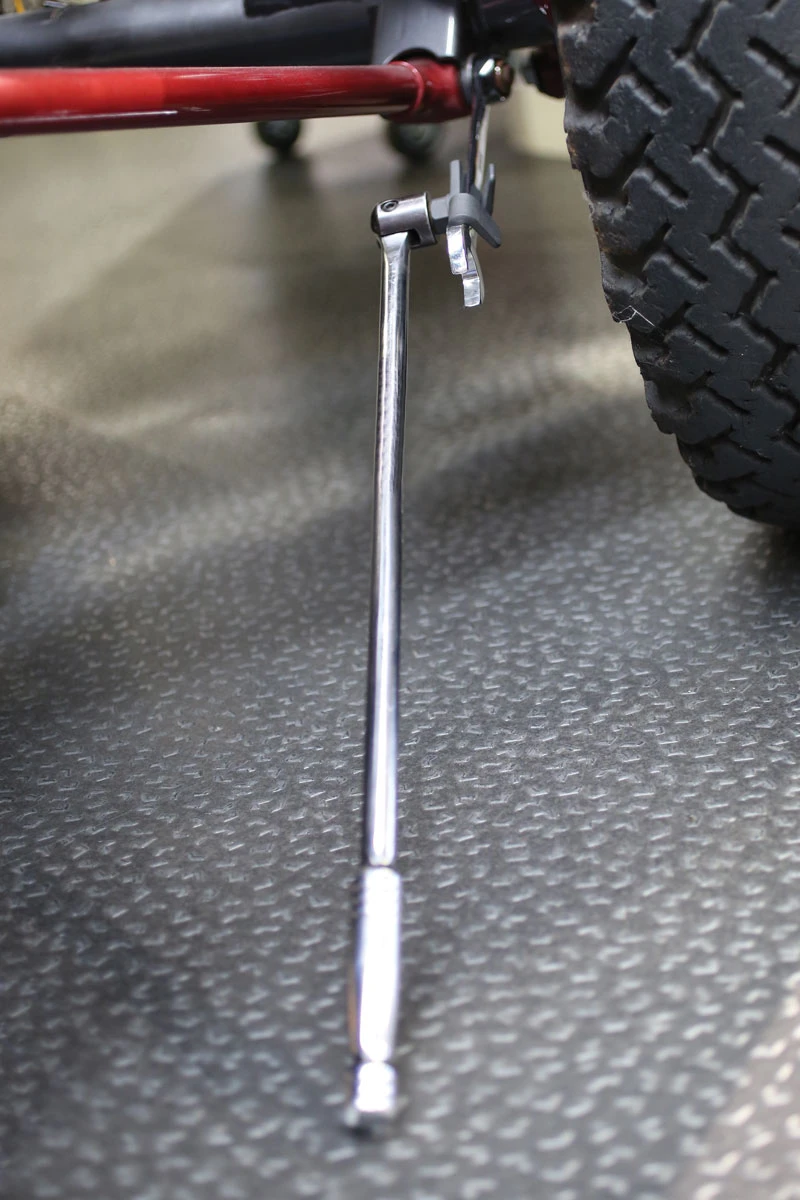 Simple, hook over universal design to fit a wide range of wrenches and spanners.