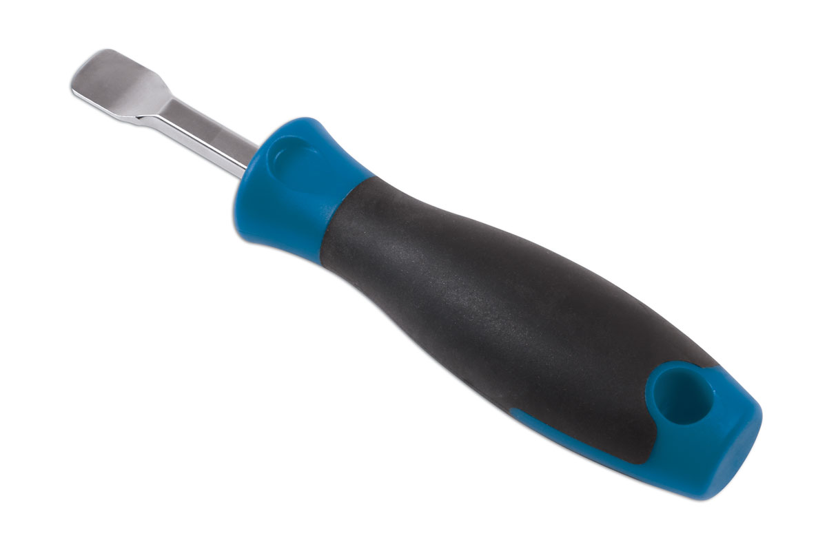 Removal tool with soft grip handle, for DZUS quarter turn fasteners