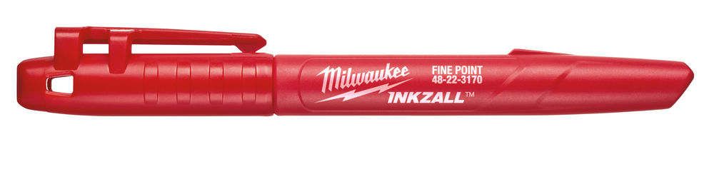 MILWAUKEE RED FINE POINT INKZALL JOBSITE MARKER 48223170