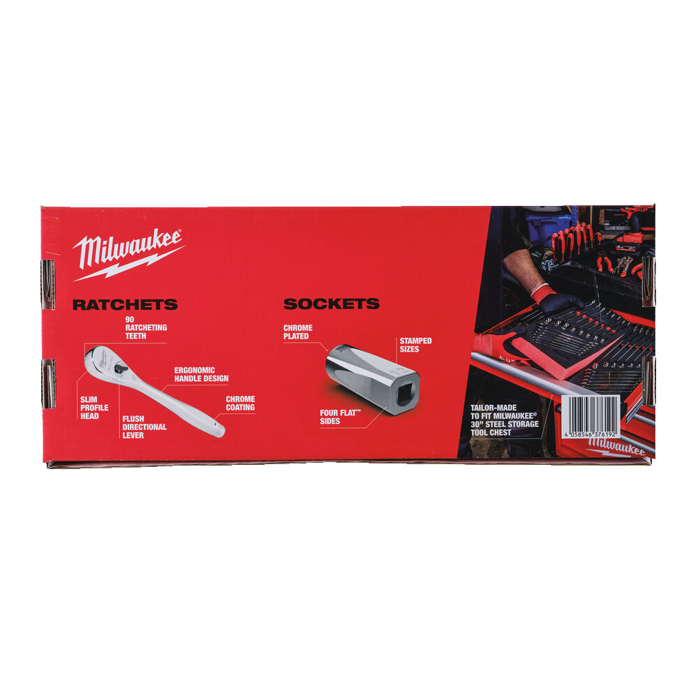 milwaukee ratchet and socket set