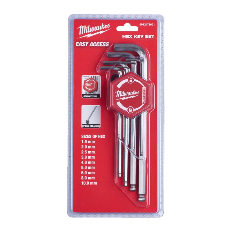 Milwaukee 9pc Allen Key Set 4932478621