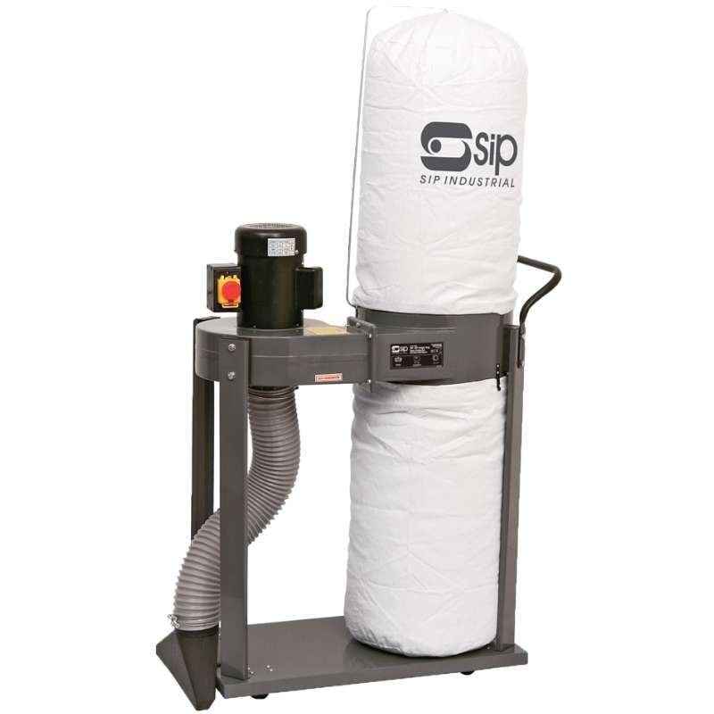 SIP Single Bag Dust Collector 1 micron ftr with Vacuum 01969