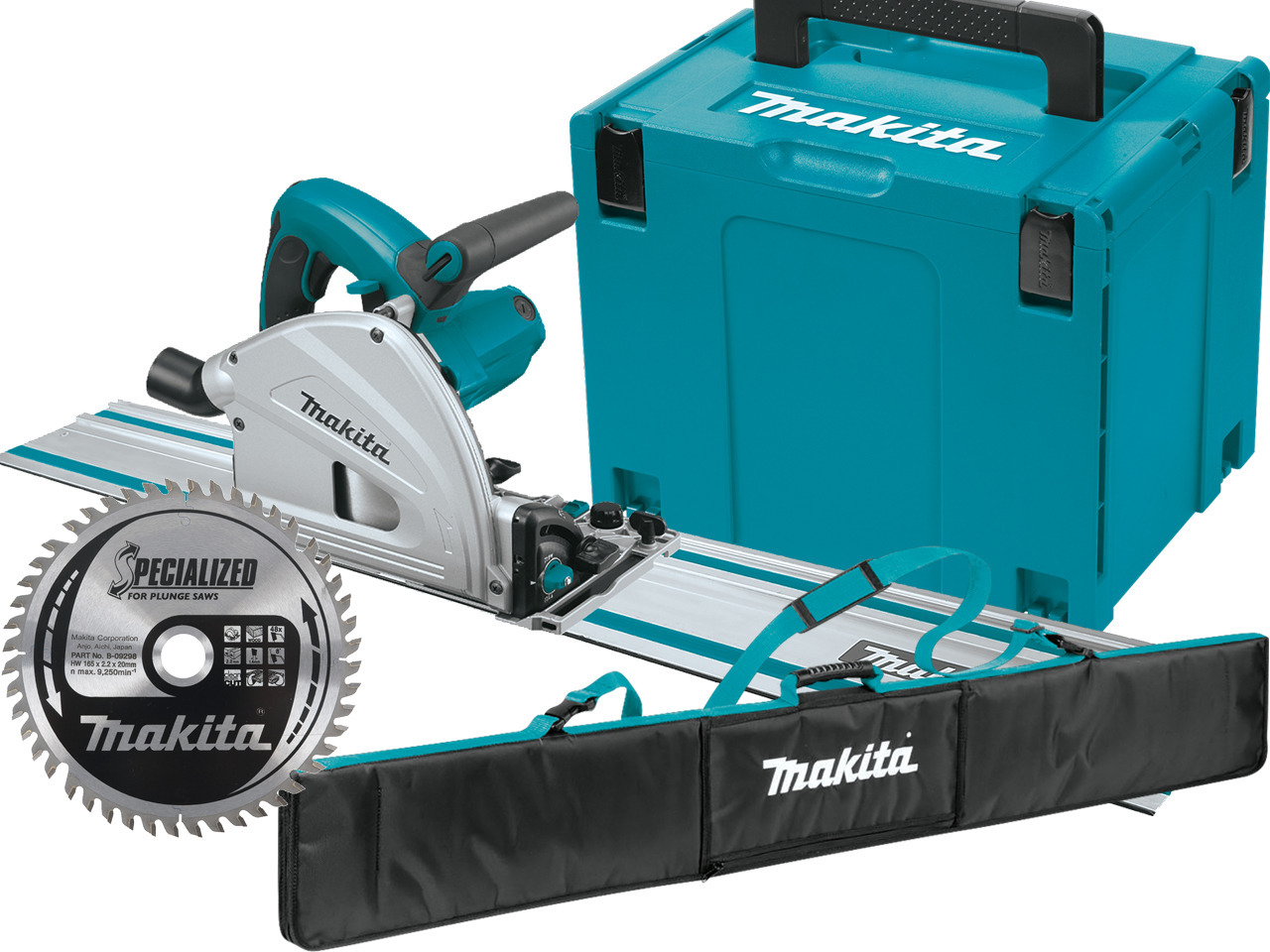 makita plunge saw kit with guide rails